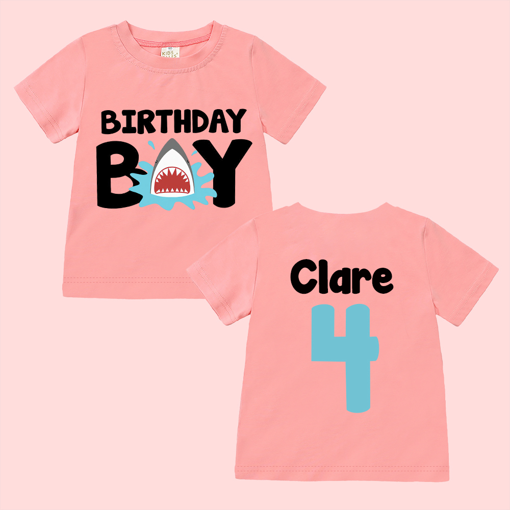 Personalized Boy Shark Birthday T-Shirt | inBirth30
