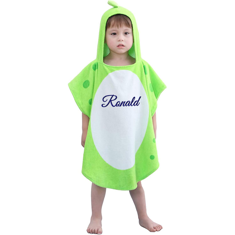Personalized Embroidery Dinosaur Hooded Beach Towel for Summer & Beach | Cwbeach118