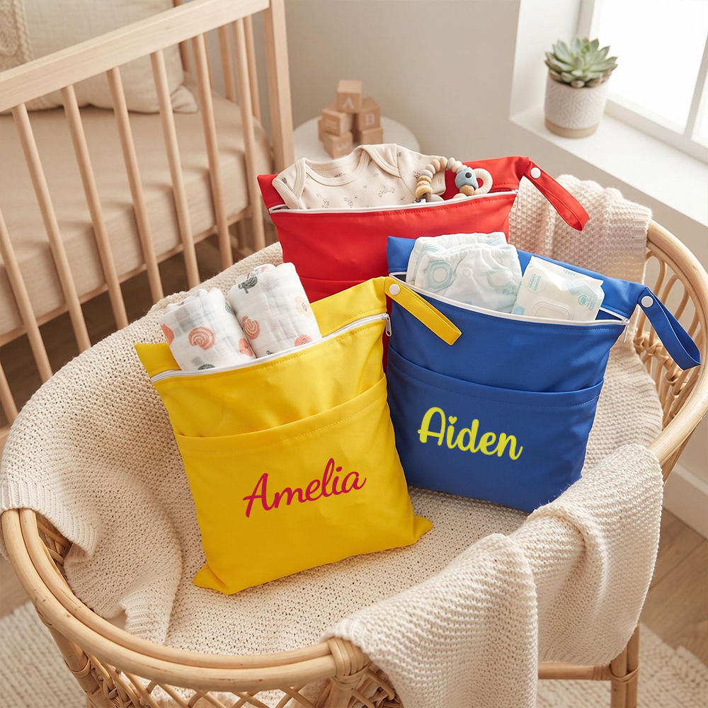 Personalized Waterproof Daycare Pouch For Kids Spare Clothes | CWBaby537