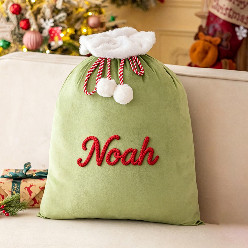 Personalized Large Christmas Velvet Santa Sack for Gifts | MCGift199
