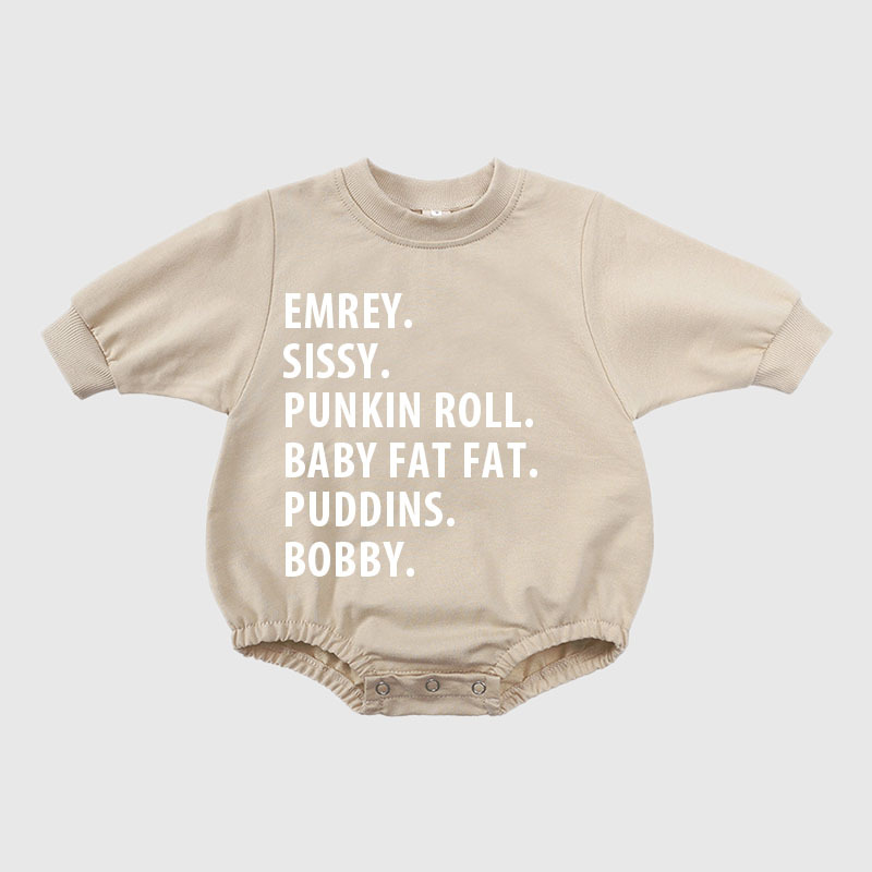 Personalized Kids Cozy Soft Sweatshirt Romper | inRomper03