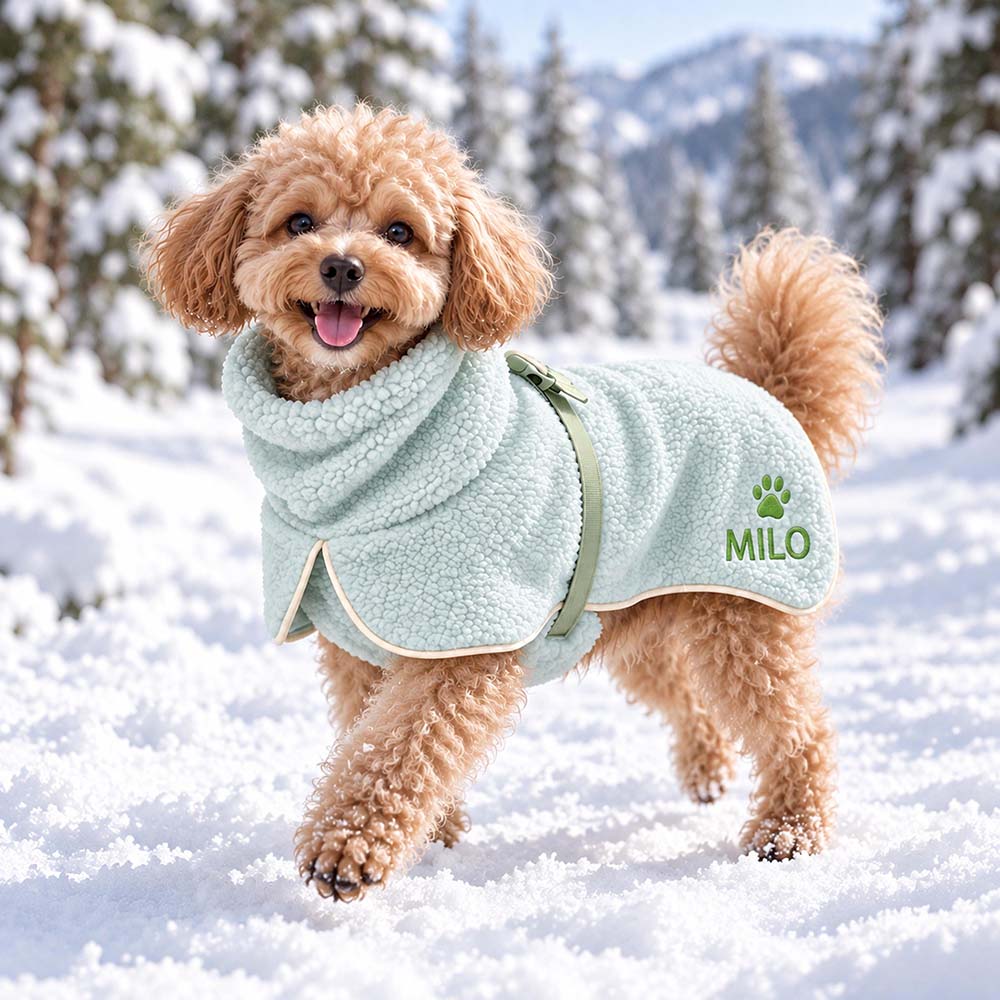 Personalized Embroidered Winter Warm Dogs Fleece Coat | BKPet602