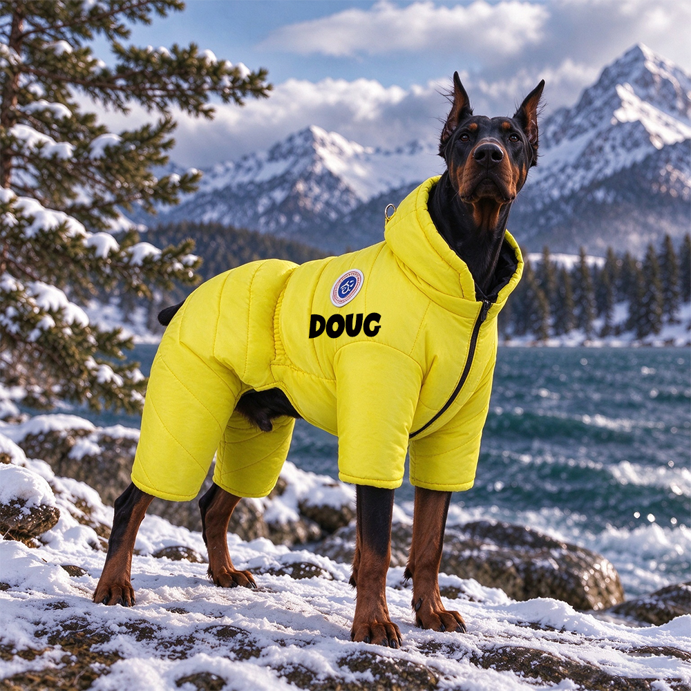 Personalized Pet Winter Warm Windproof Puffer Jacket | BKPet609