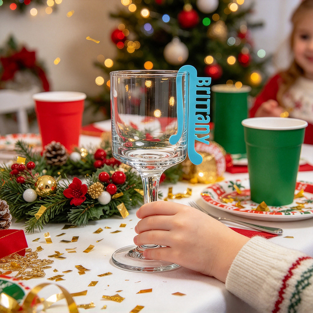Personalized 3D Printed Party Name Drink Markers Tags | CWGift109