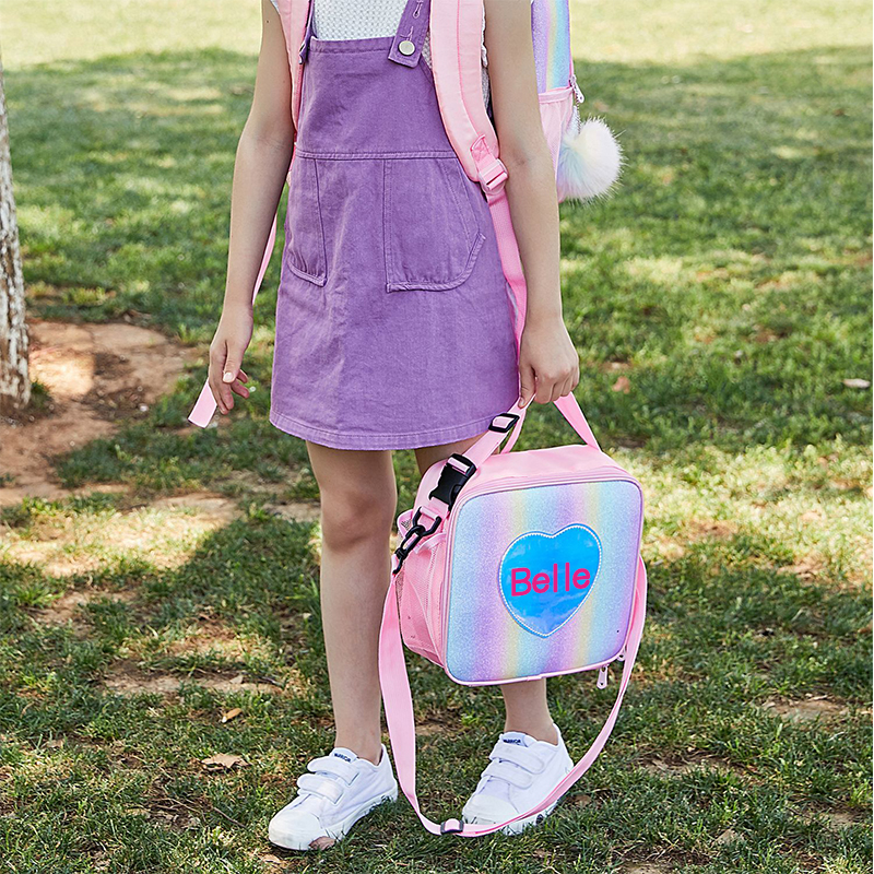 Personalized Name Color Kids Lunch Bag