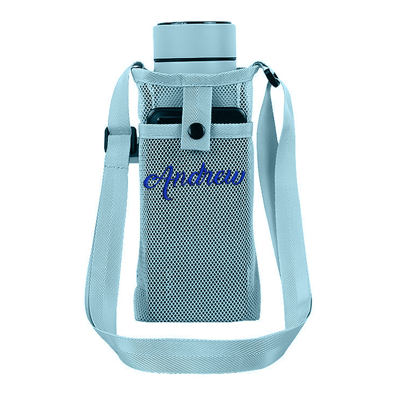Personalized Embroidery Mesh Water Bottle Pouch Bag | CWBeach141