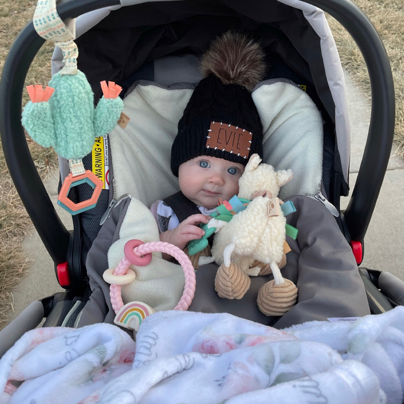 Personalized Leather Patch Beanie for Comfort & Unique | HSKid34