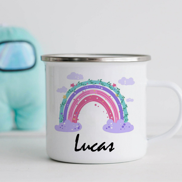 Personalised 12oz Rainbow Mugs for Kids  | KidMug01