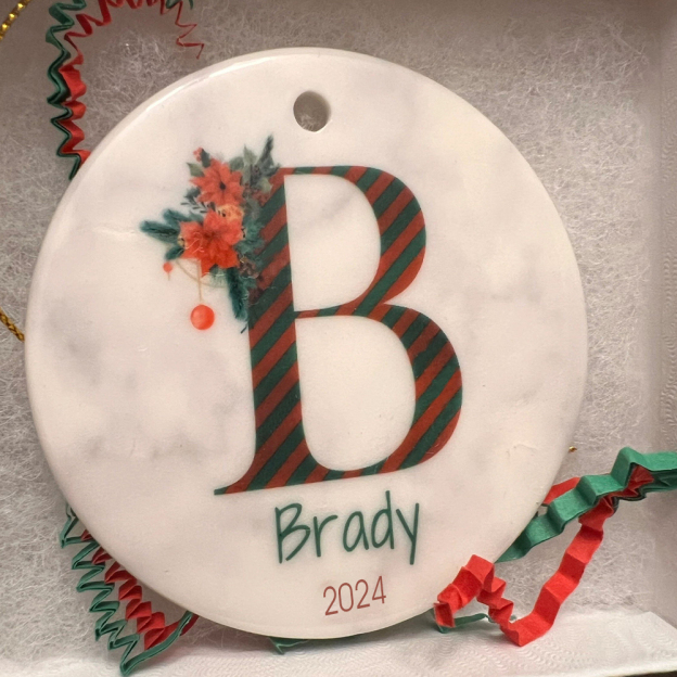 Personalized Christmas Monogram Ornaments Decoration | MCGift32