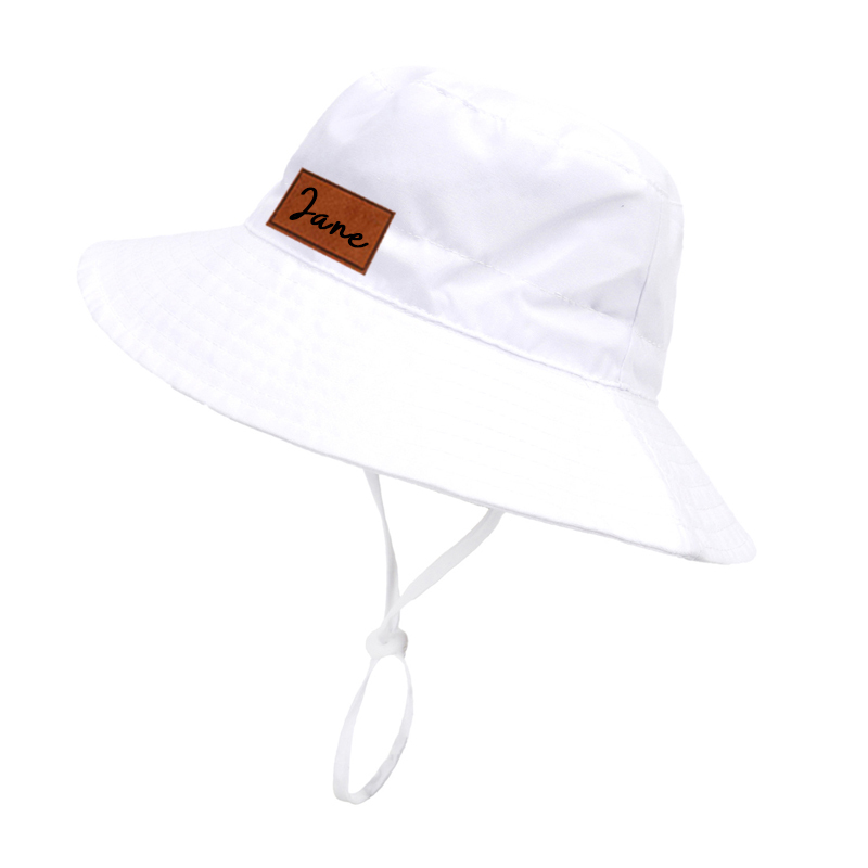 Personalized Leather Patch Bucket Hat for Comfort & Unique | KKBeach43