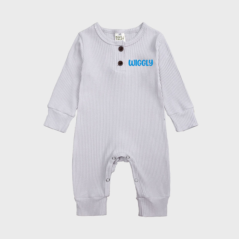 Personalized Embroidery Kids Cozy Soft Sweatshirt Romper | inRomper08