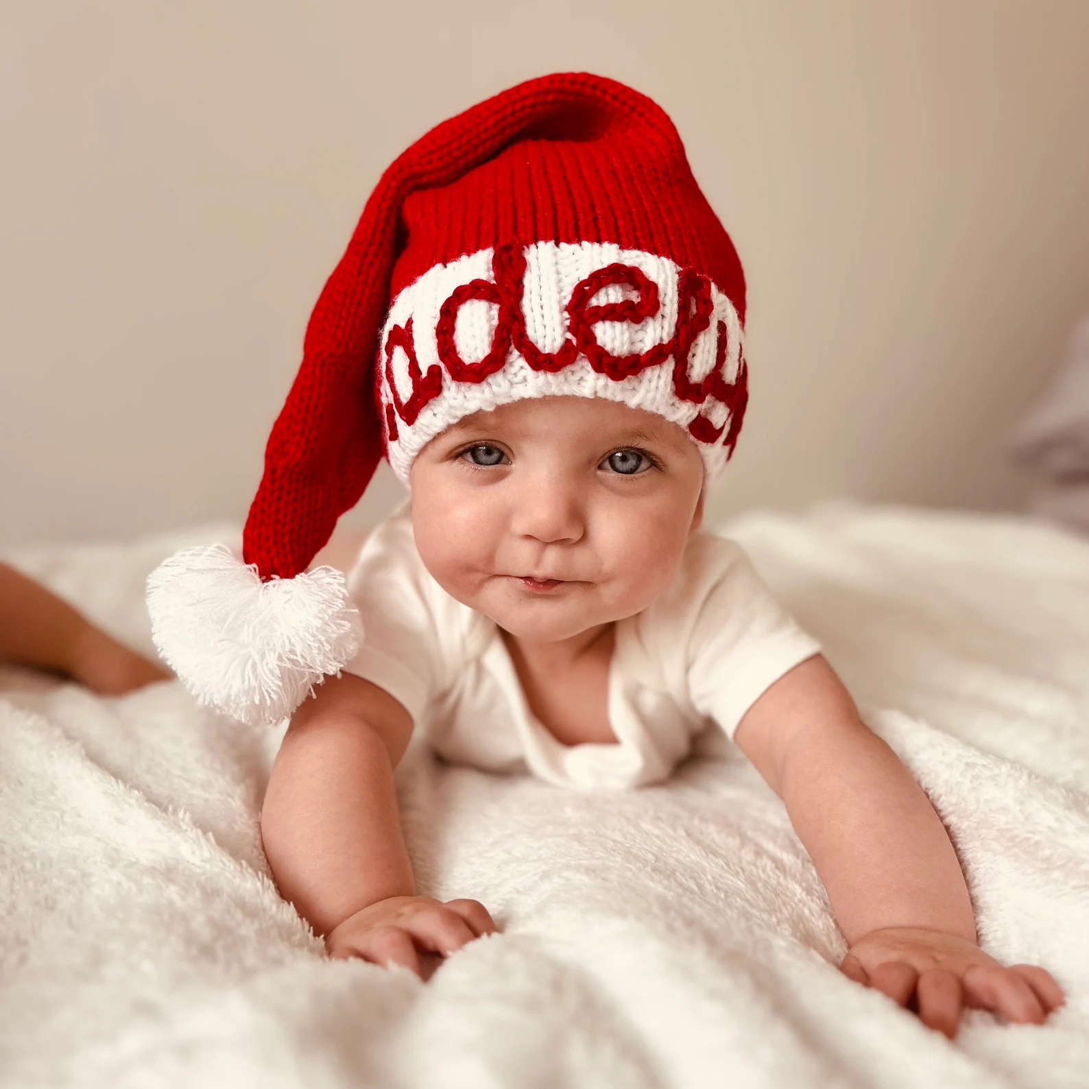 Personalized Hand Embroidered Christmas Santa Hat | MCGift53 