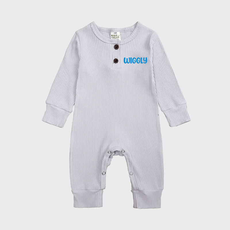 Personalized Embroidery Kids Cozy Soft Sweatshirt Romper | inRomper08