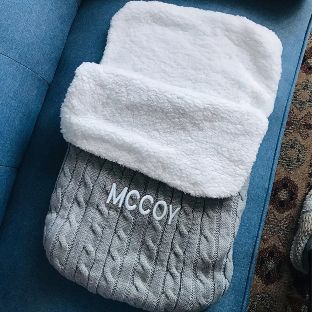 Personalized Embroidery Sherpa Sleeping Bag for Babies | CWBaby93