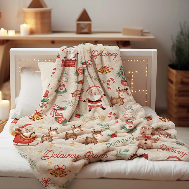 Personalized Merry Christmas Blanket for Comfort & Unique | BKMC29
