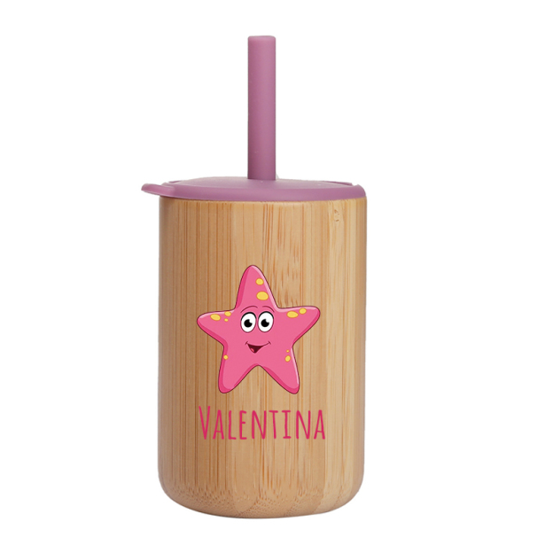 Personalized 5oz Eco-friendly Bamboo & Silicone Non-spill Cup | YouBottle58