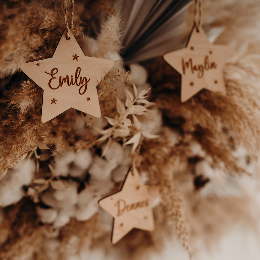 Personalized Christmas Reindeer Wood Ornament | MCGift82