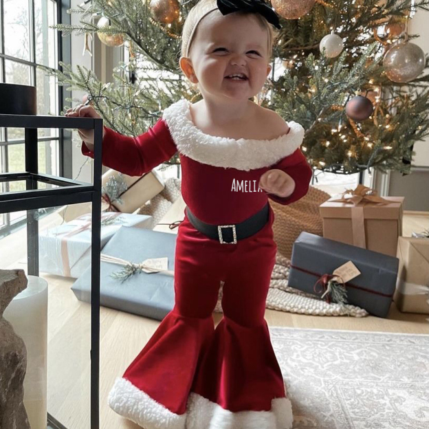 Personalized Kid Christmas Santa Claus Outfit | MCGift94