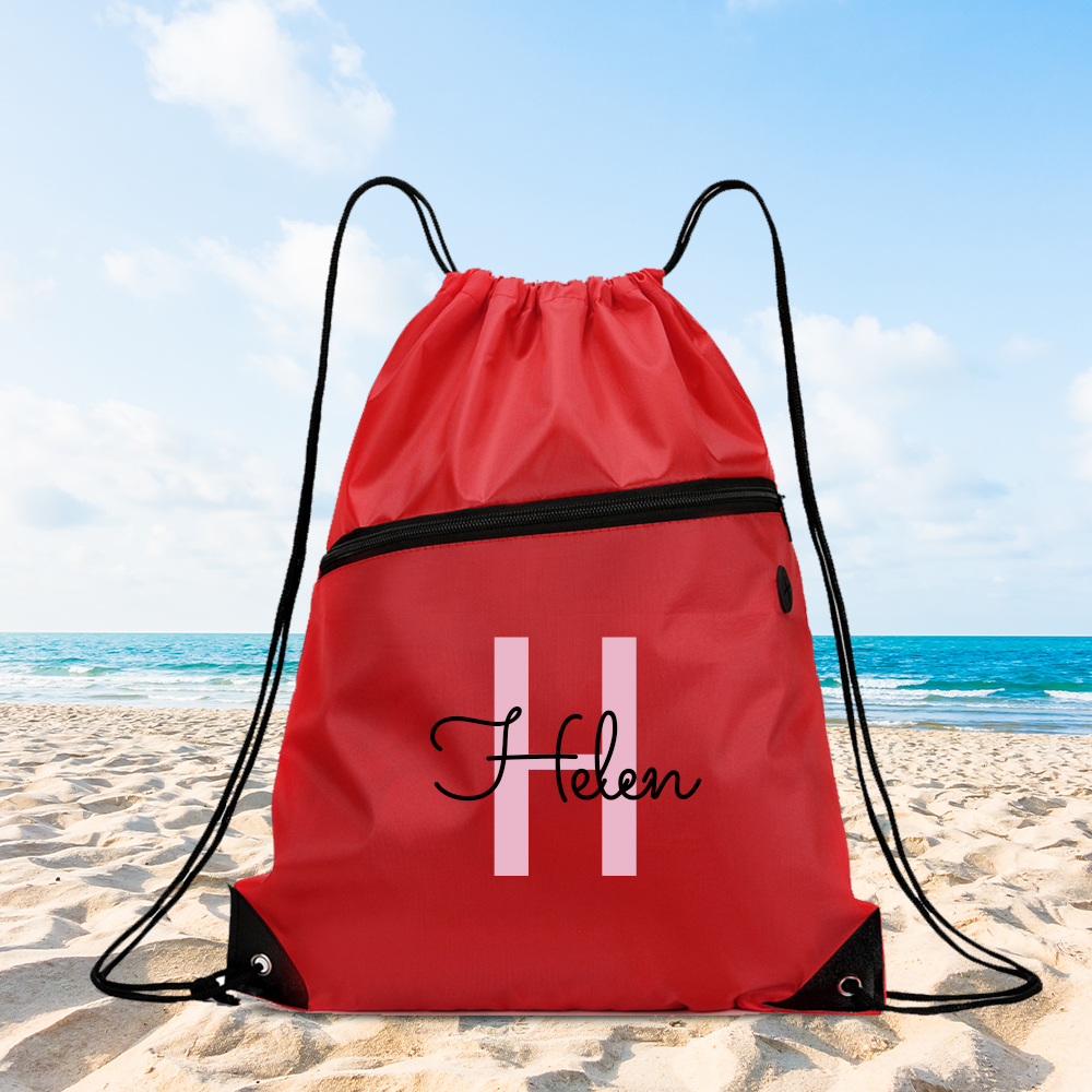 Personalized Colourful Drawstring Water Proof Beach Bag | CWBeach147