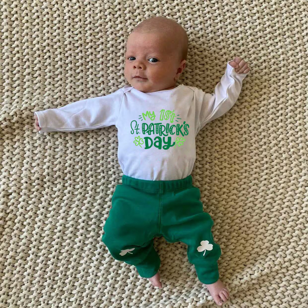 Personalized Baby 1st St. Patrick's Day Outfit Set | CWBaby163