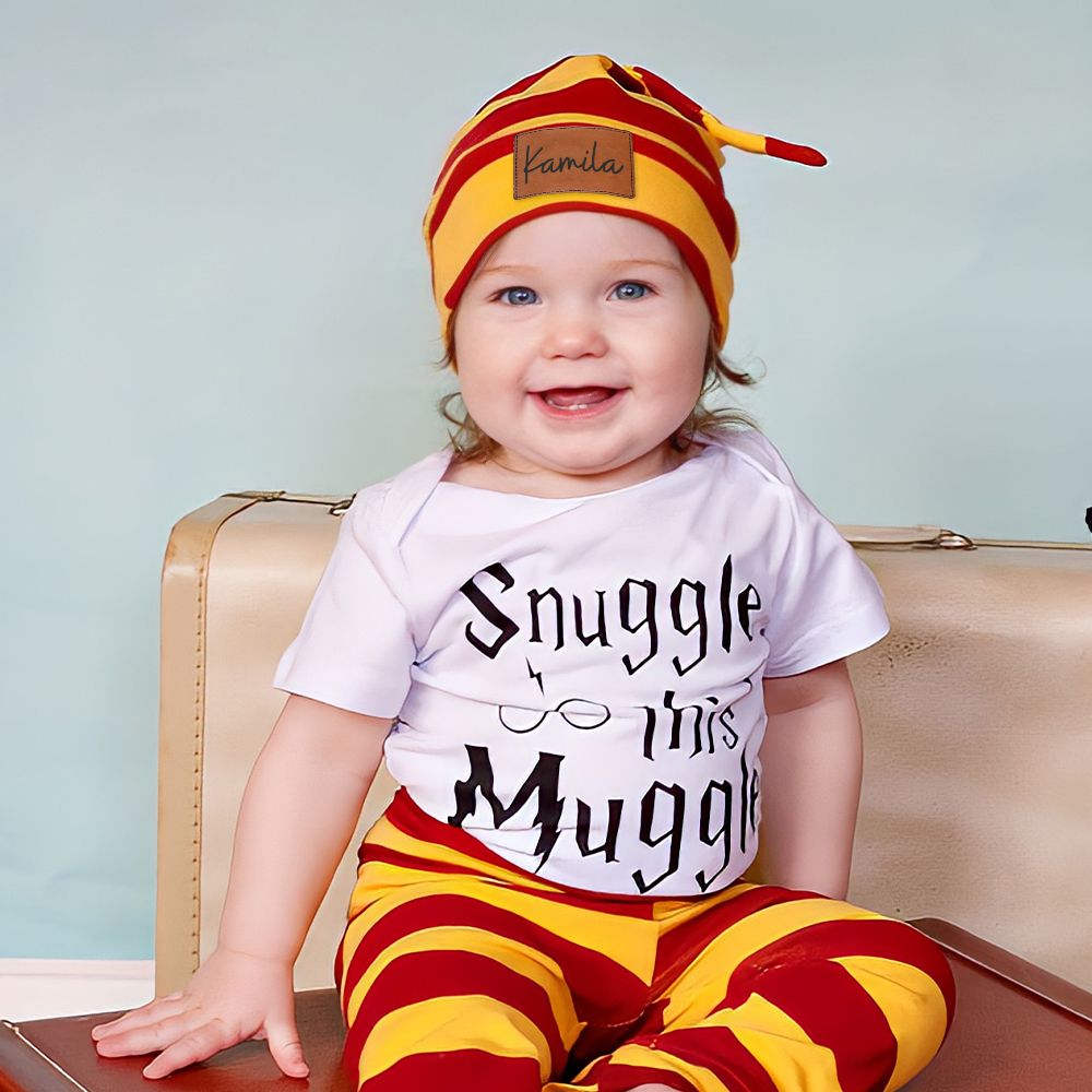 Personalized Baby Snuggle This Muggle 3 Piece Outfit Set | CWBaby169