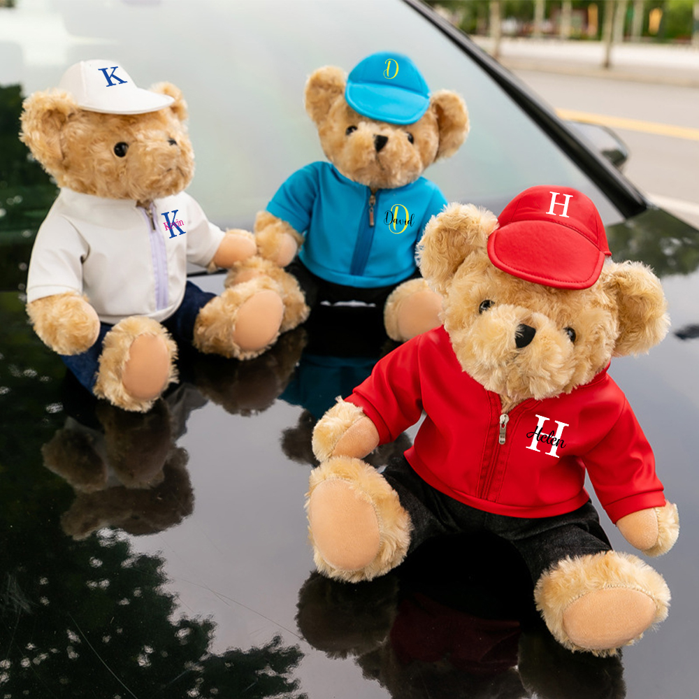 Personalized Kids Monogram Plush Teddy Bear Toy | CWToy111