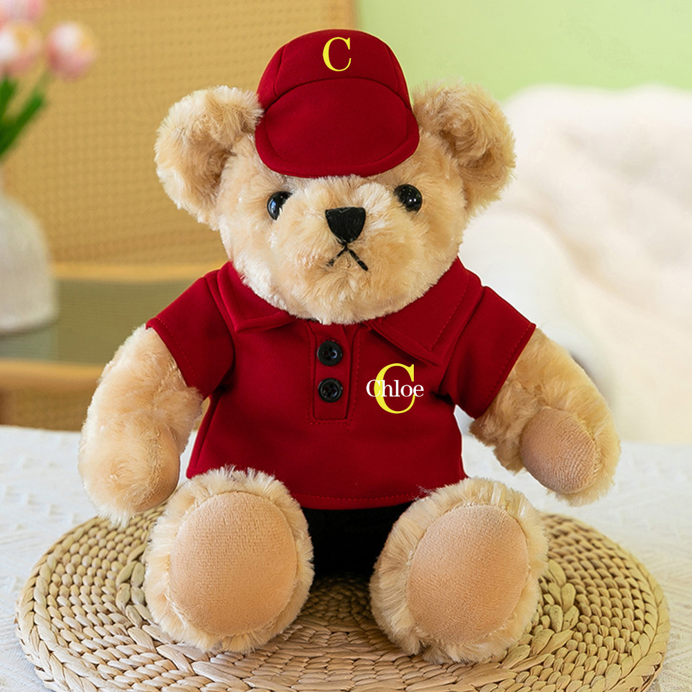 Personalized Kids Monogram Plush Teddy Bear Toy | CWToy111