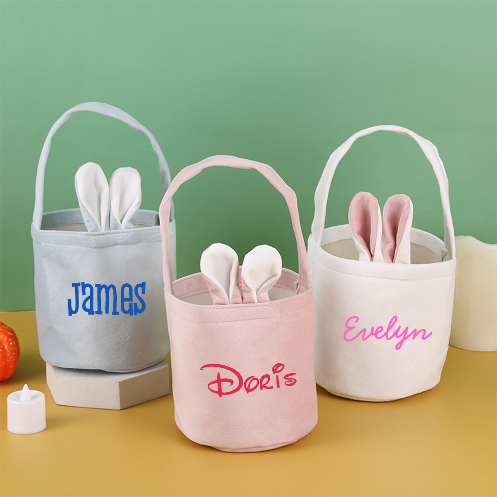 Personalised Embroidered Easter Bunny Basket | CWEaster50