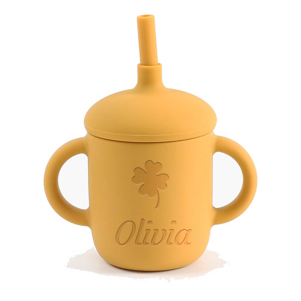 Personalised Baby Food Grade Sippy Silicone Cup | CWBaby5401