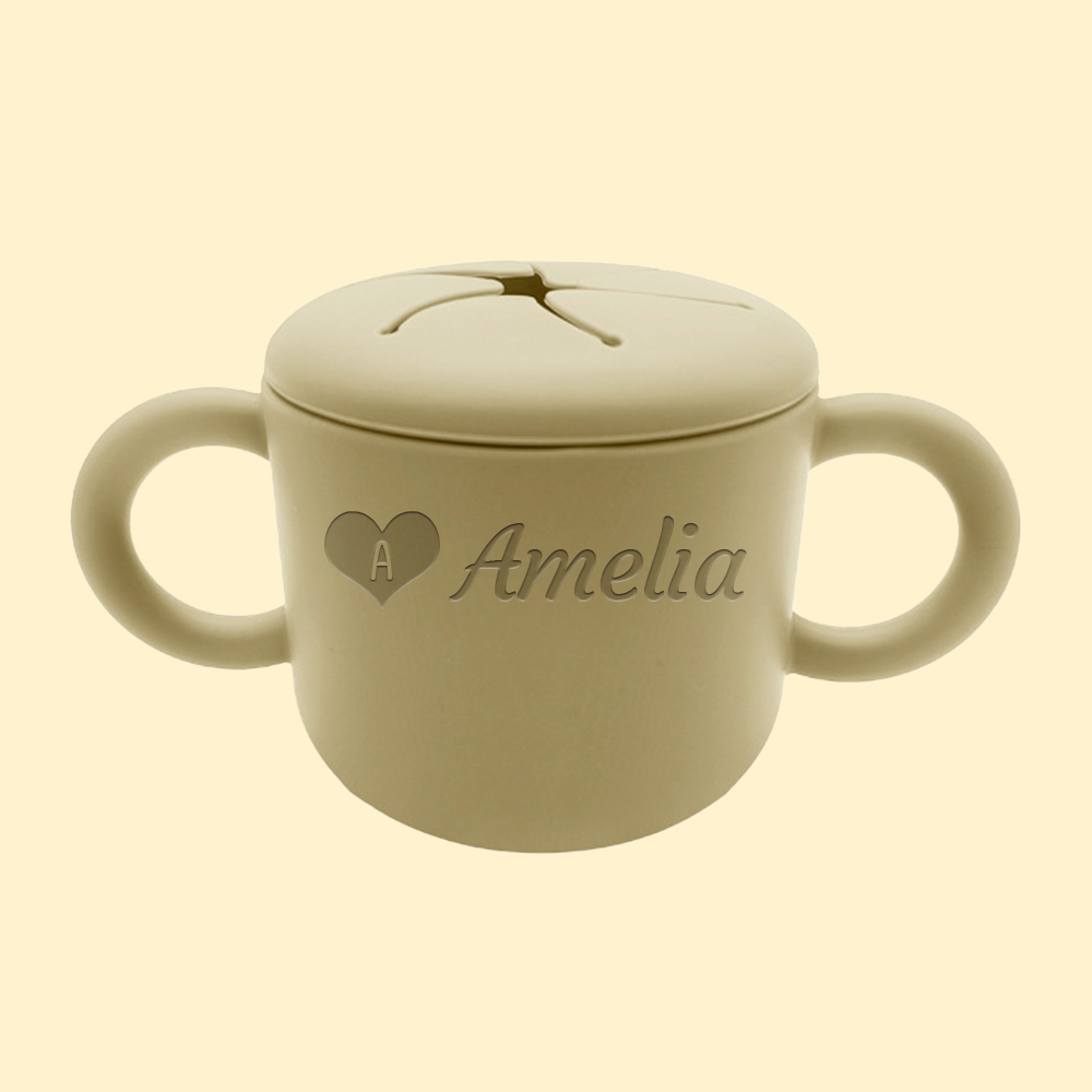 Personalised Baby Food Grade Silicone Snack Cup | CWBaby199