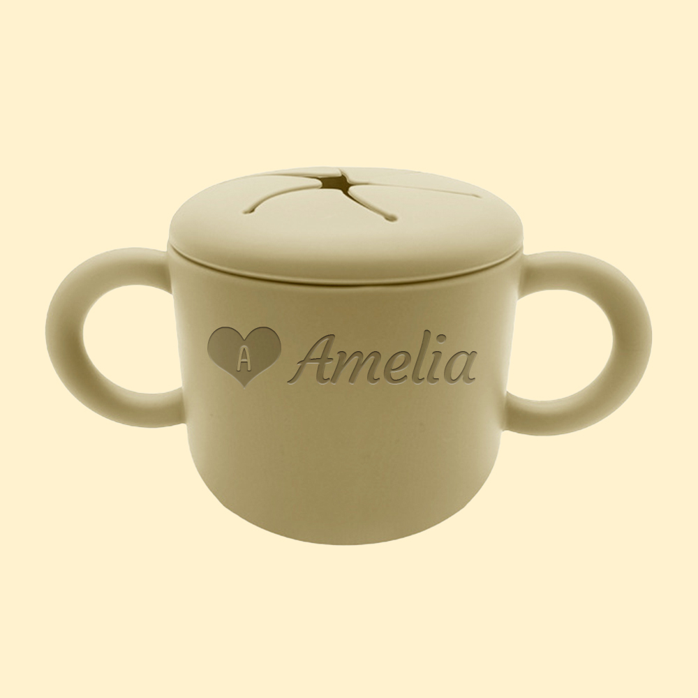 Personalised Baby Food Grade Silicone Snack Cup | CWBaby199