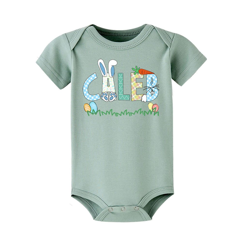 Personalized Baby Cute Easter Bunny Romper | CWEaster51