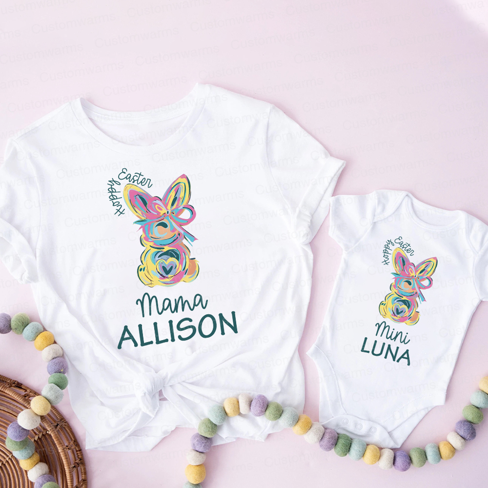 Personalized Family Happy Easter Matching Shirt | CWEaster58