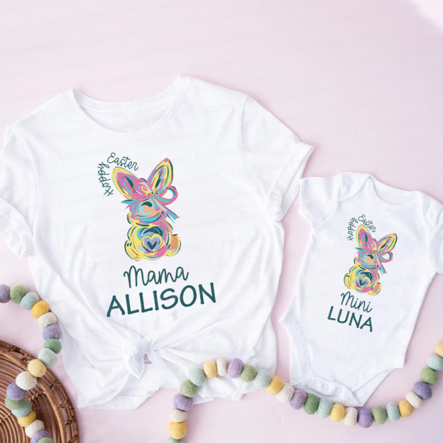 Personalized Family Happy Easter Matching Shirt | CWEaster58