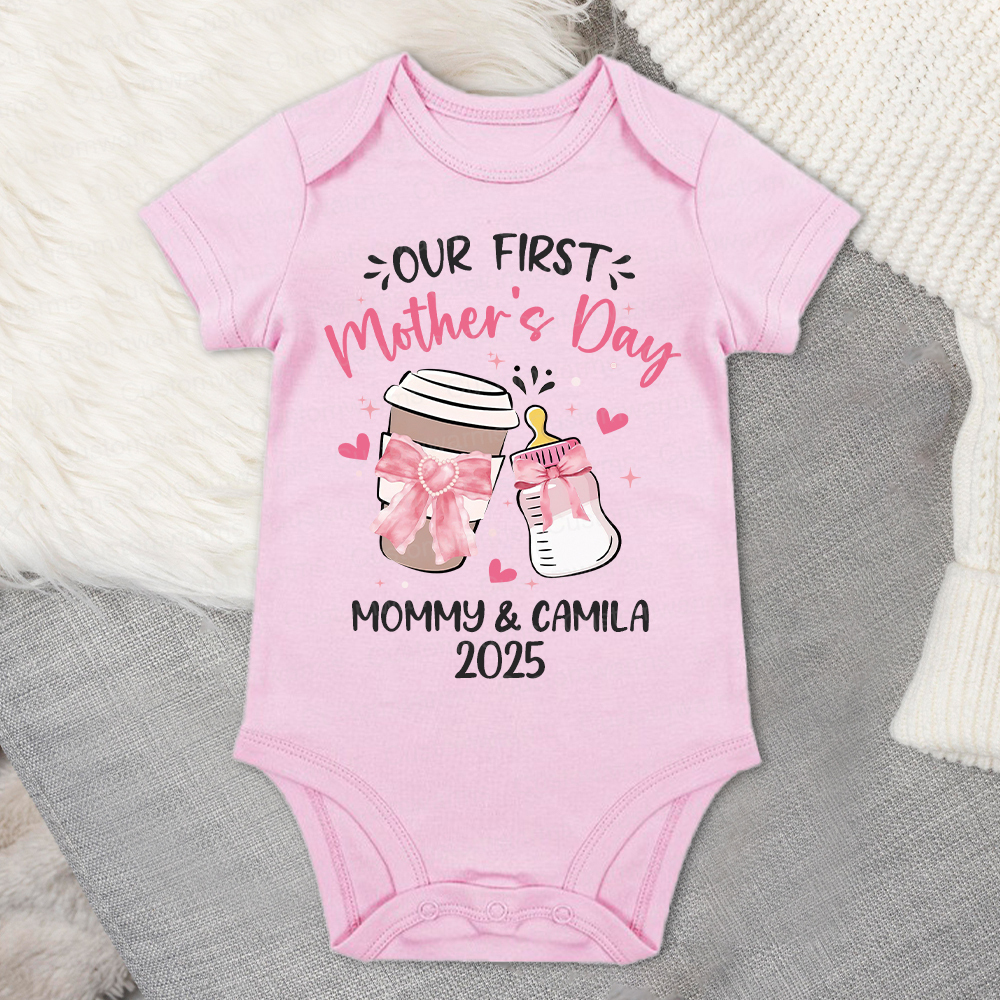 Personalized First Mother's Day Mommy and Baby Outfit | CWFamily16