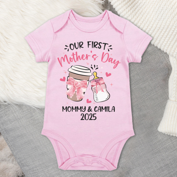 Personalized First Mother's Day Mommy and Baby Outfit | CWFamily16