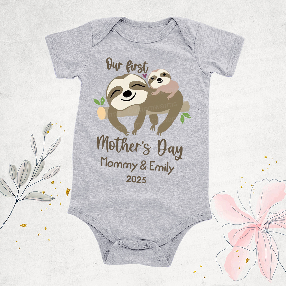 Personalized First Mother's Day Mommy and Baby Outfit | CWFamily33