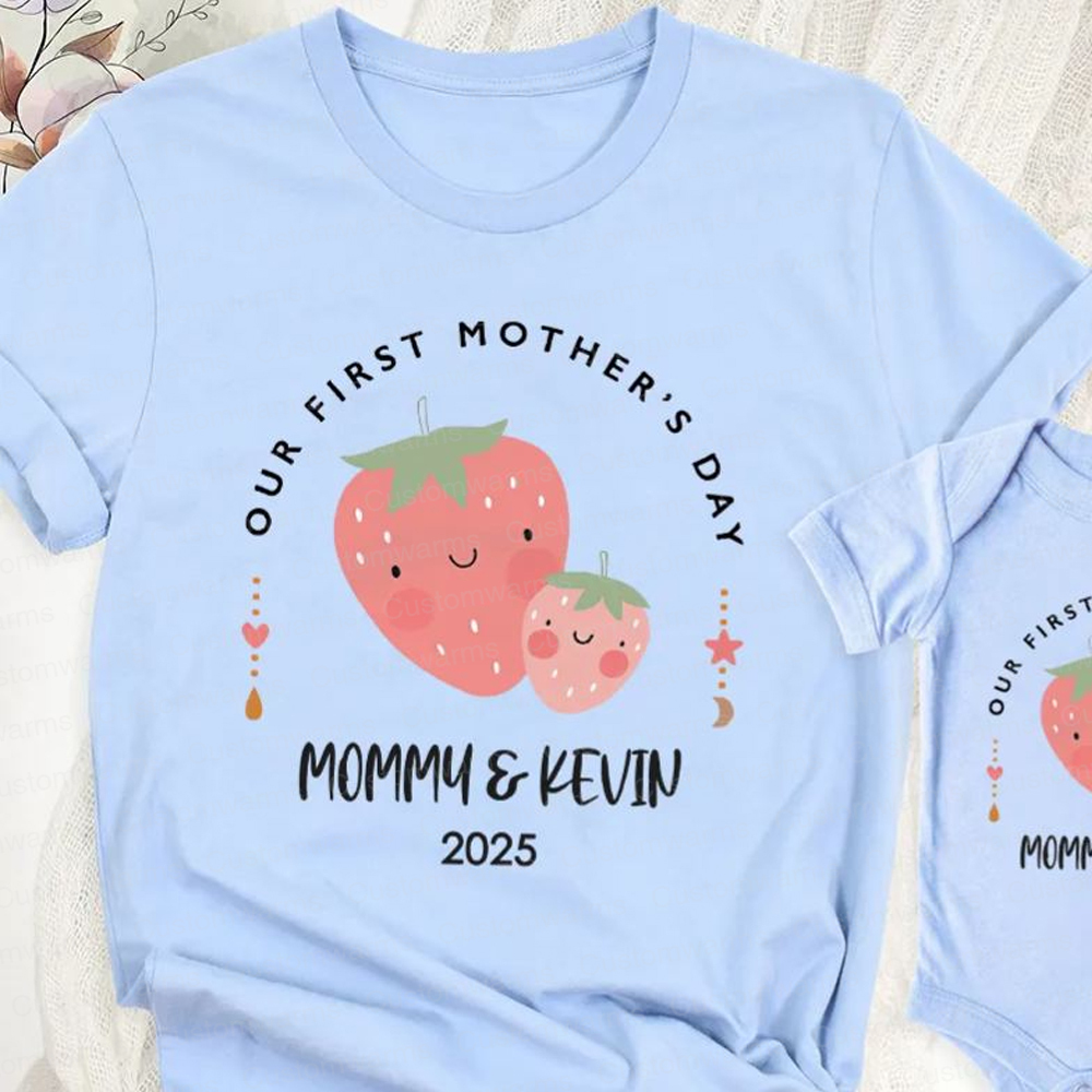 Personalized First Mother's Day Mommy and Baby Outfit | CWFamily18