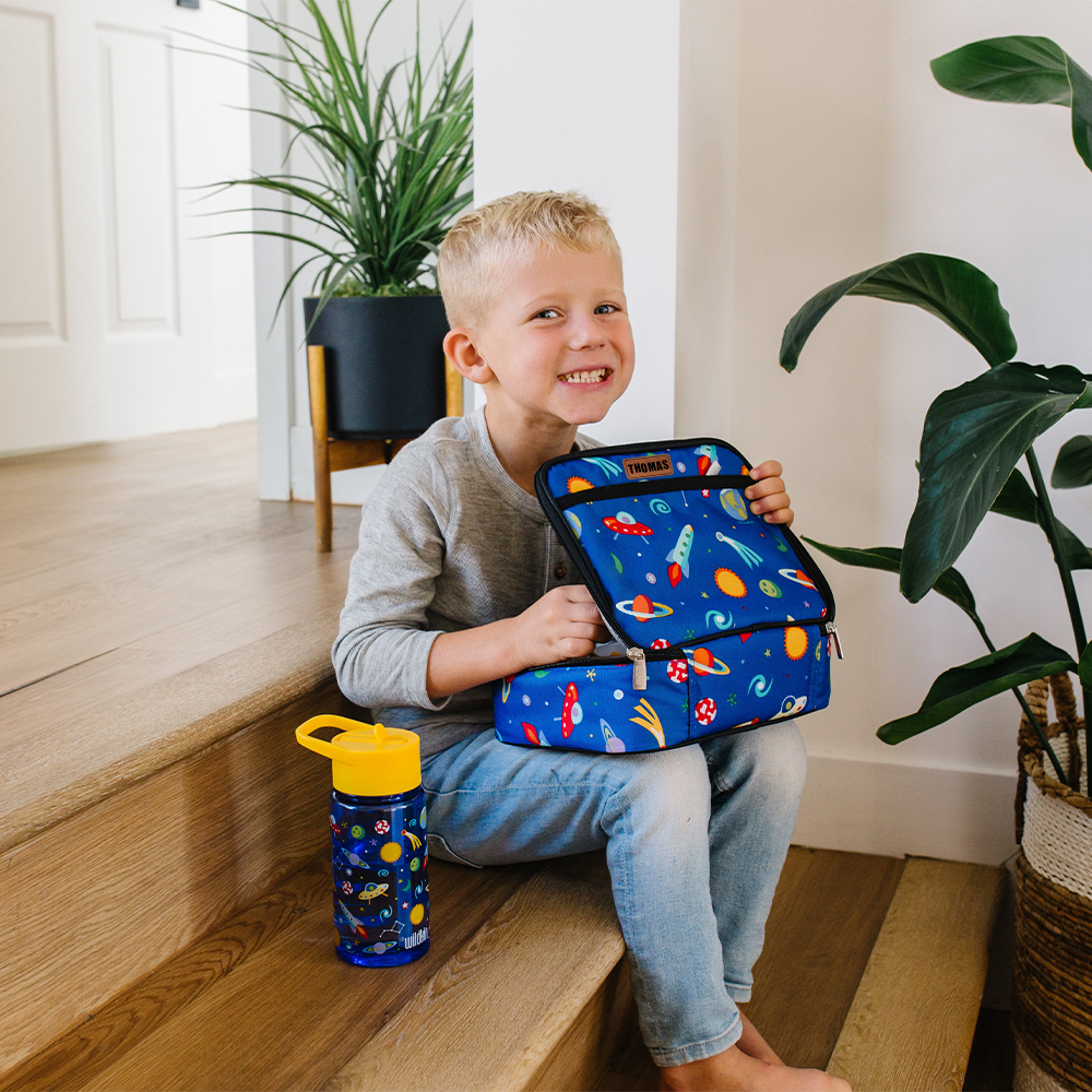 Personalized Kids Leather Patch Cute Lunch Bag