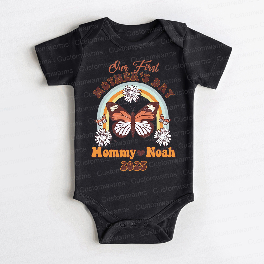 Personalized First Mother's Day Mommy and Baby Outfit | CWFamily34