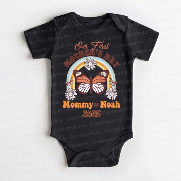 Personalized First Mother's Day Mommy and Baby Outfit | CWFamily34