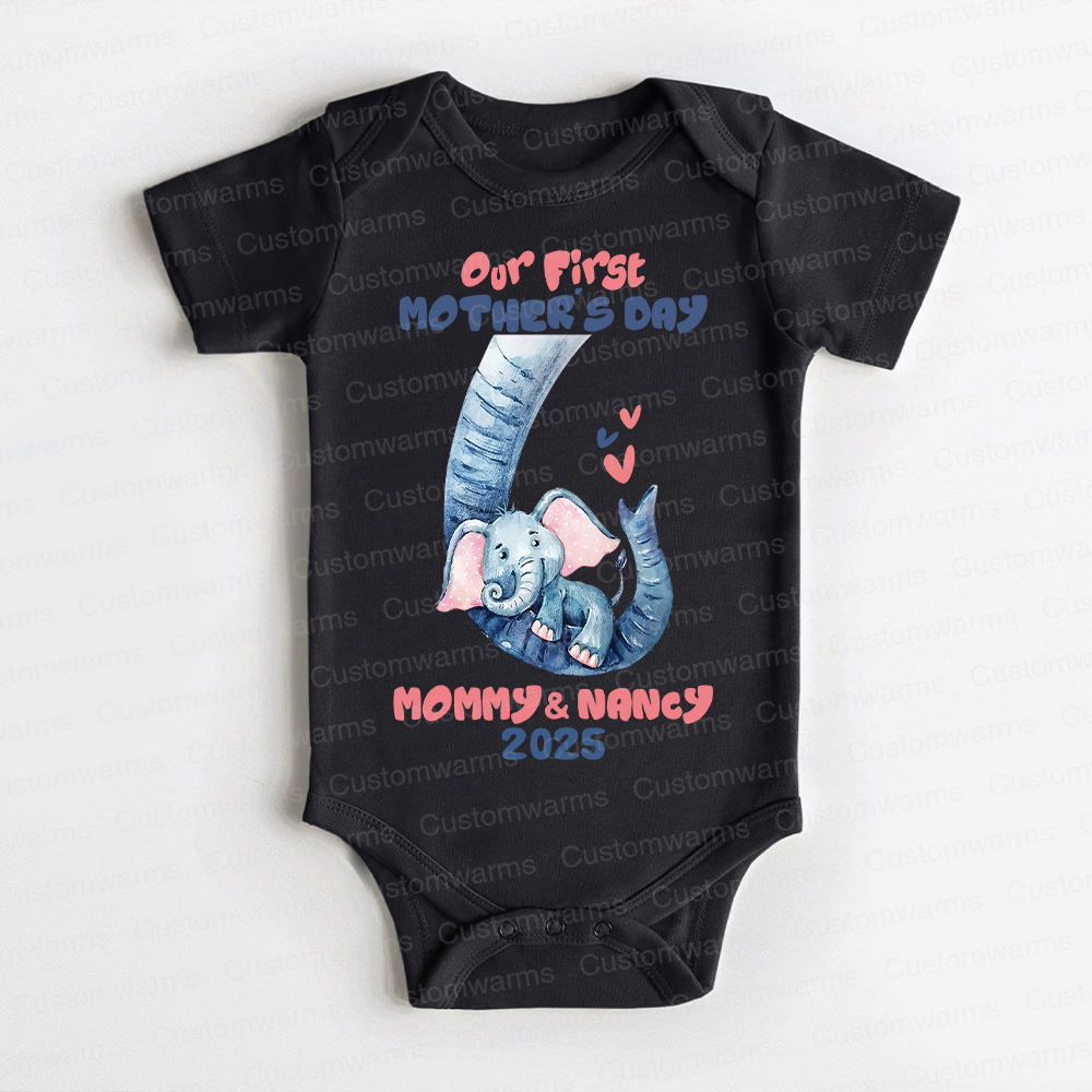Personalized First Mother's Day Mommy and Baby Outfit | CWFamily35