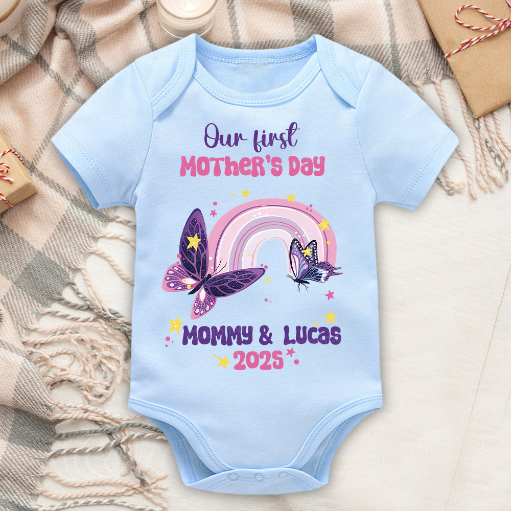 Personalized First Mother's Day Mommy and Baby Outfit | CWFamily38