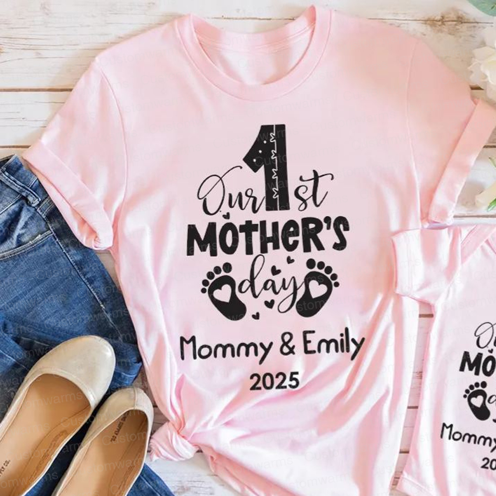 Personalized First Mother's Day Mommy and Baby Outfit | CWFamily20