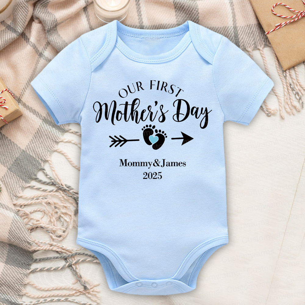 Personalized First Mother's Day Mommy and Baby Outfit | CWFamily23