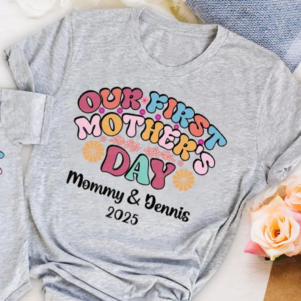 Personalized First Mother's Day Mommy and Baby Outfit | CWFamily24