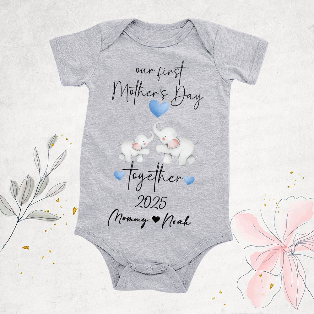 Personalized First Mother's Day Mommy and Baby Outfit | CWFamily26