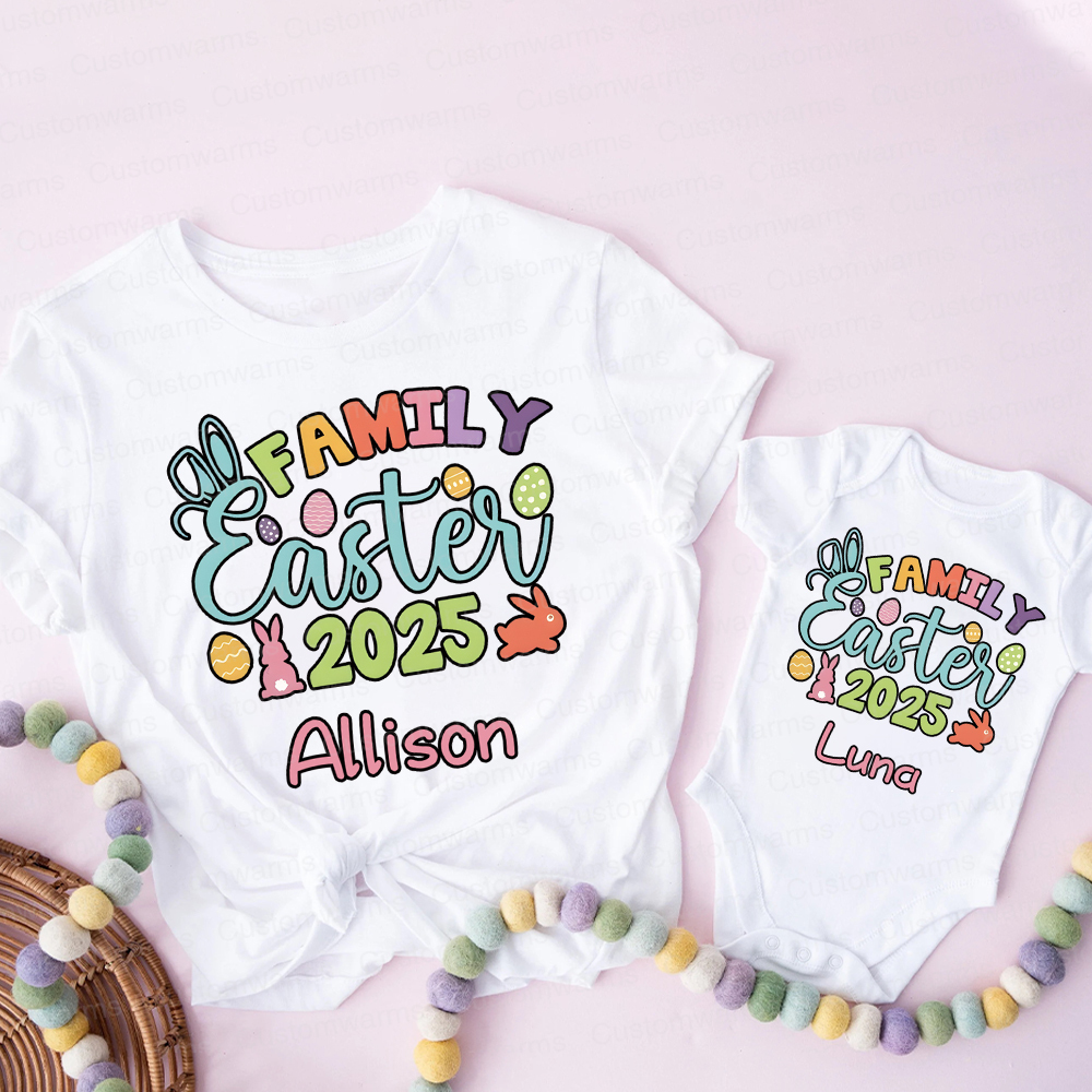 Personalized Family Happy Easter Matching Shirt | CWEaster65