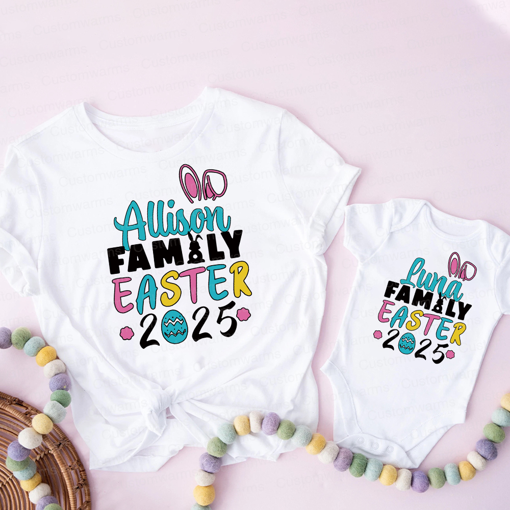 Personalized Family Happy Easter Matching Shirt | CWEaster66