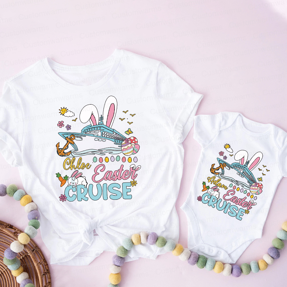 Personalized Family Happy Easter Matching Shirt | CWEaster70